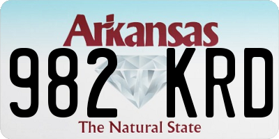 AR license plate 982KRD