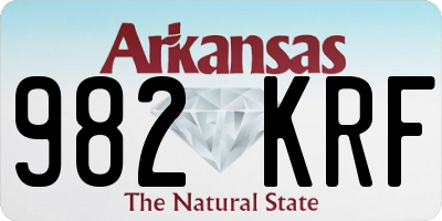 AR license plate 982KRF