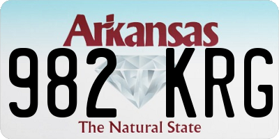 AR license plate 982KRG