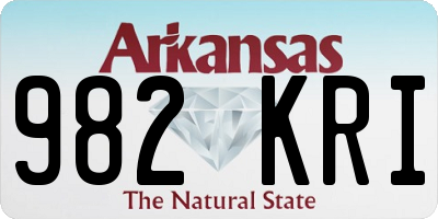 AR license plate 982KRI