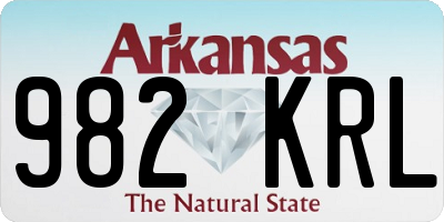 AR license plate 982KRL