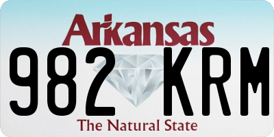 AR license plate 982KRM