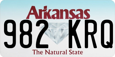 AR license plate 982KRQ