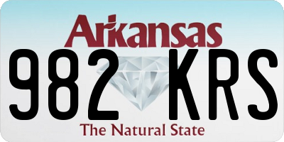 AR license plate 982KRS