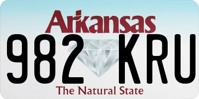 AR license plate 982KRU