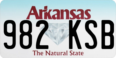 AR license plate 982KSB
