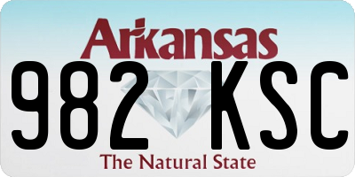 AR license plate 982KSC
