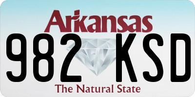 AR license plate 982KSD
