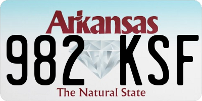 AR license plate 982KSF