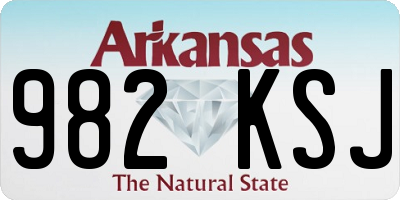 AR license plate 982KSJ