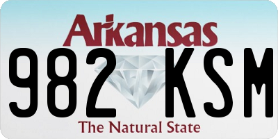 AR license plate 982KSM