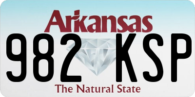 AR license plate 982KSP