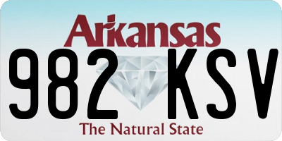 AR license plate 982KSV