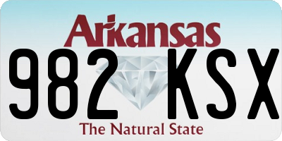 AR license plate 982KSX