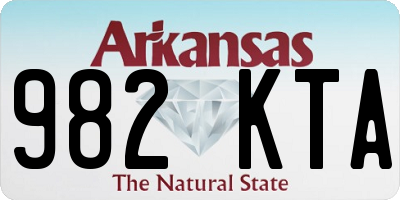AR license plate 982KTA