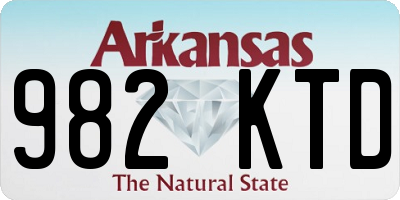 AR license plate 982KTD