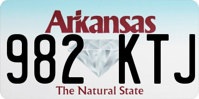 AR license plate 982KTJ