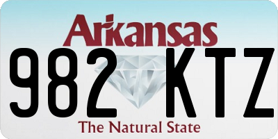 AR license plate 982KTZ