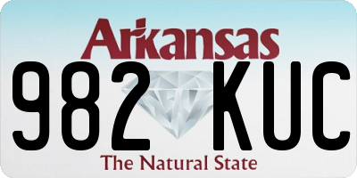 AR license plate 982KUC