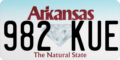 AR license plate 982KUE