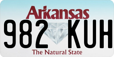 AR license plate 982KUH