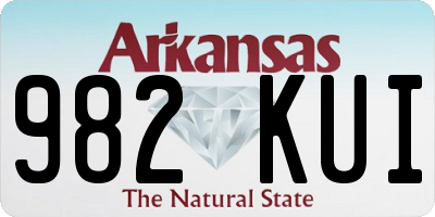 AR license plate 982KUI