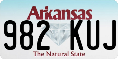 AR license plate 982KUJ