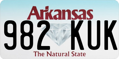 AR license plate 982KUK