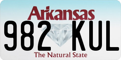 AR license plate 982KUL