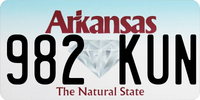 AR license plate 982KUN