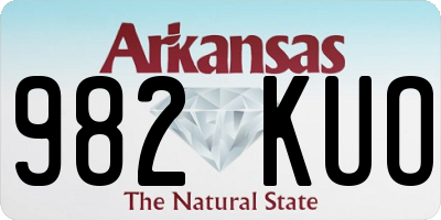 AR license plate 982KUO