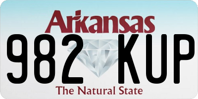 AR license plate 982KUP