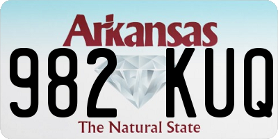 AR license plate 982KUQ