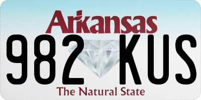 AR license plate 982KUS
