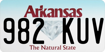 AR license plate 982KUV