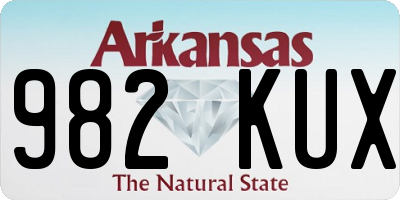 AR license plate 982KUX