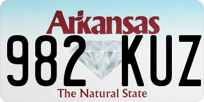 AR license plate 982KUZ