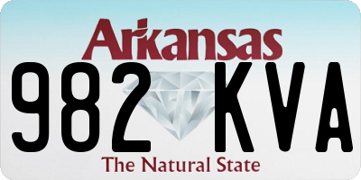 AR license plate 982KVA