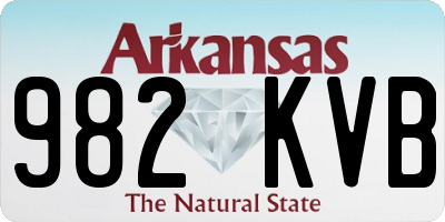 AR license plate 982KVB