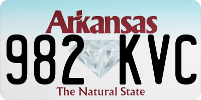 AR license plate 982KVC