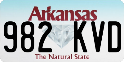 AR license plate 982KVD