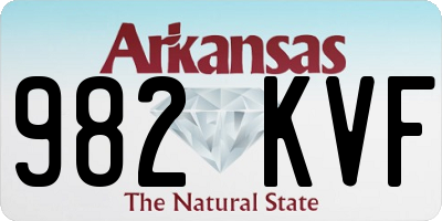 AR license plate 982KVF