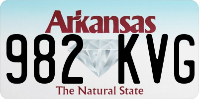 AR license plate 982KVG