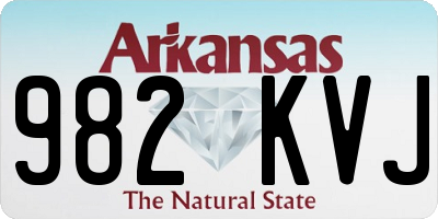 AR license plate 982KVJ
