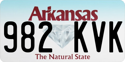 AR license plate 982KVK