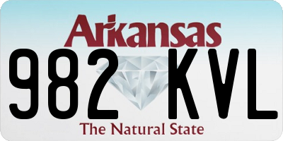 AR license plate 982KVL
