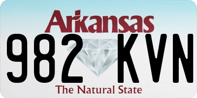AR license plate 982KVN