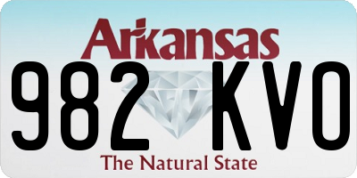 AR license plate 982KVO