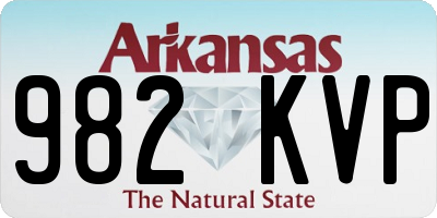 AR license plate 982KVP