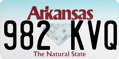AR license plate 982KVQ